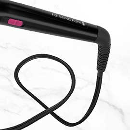 Curling iron with cord clearance